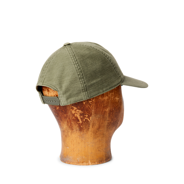 Olive Logo-Patch Sateen Ball Cap RRL 2