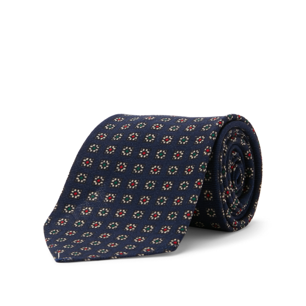 Navy Handmade Wool Challis Tie RRL 2