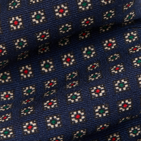 Navy Handmade Wool Challis Tie RRL 3