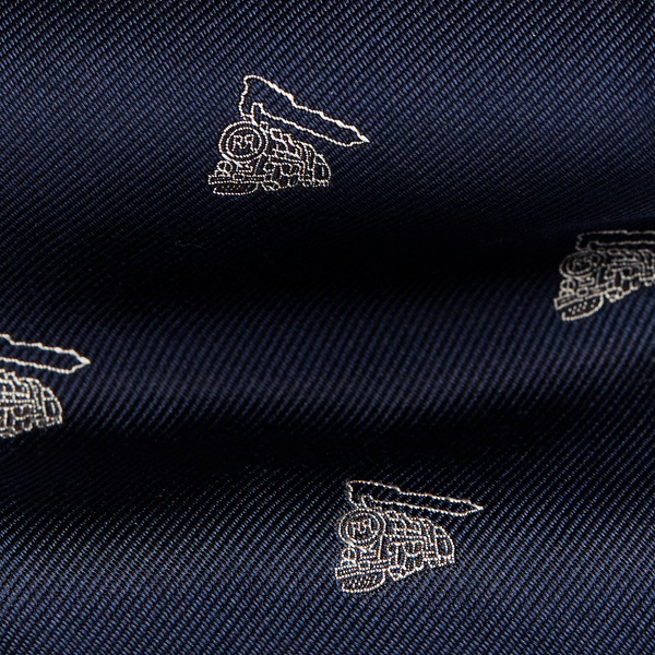 Navy Handmade RRL Train Silk Jacquard Tie RRL 3