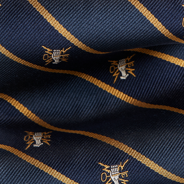 Navy/Slate Handmade Silk Jacquard Tie RRL 3