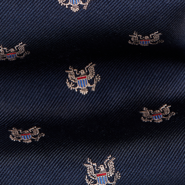 Navy Handmade Silk Jacquard Tie RRL 3