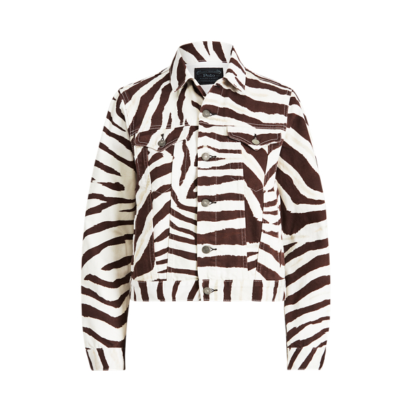 Zebra-Print Denim Trucker Jacket Polo Ralph Lauren 1