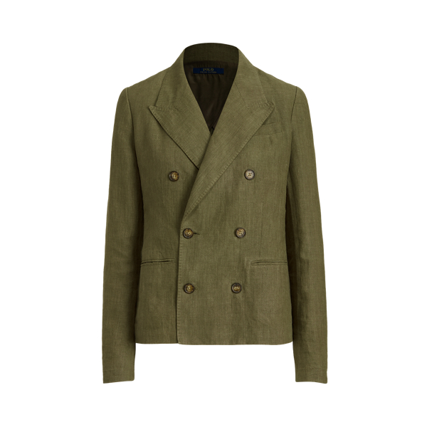 Double-Breasted Linen Blazer