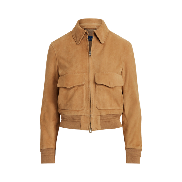 Ralph lauren suede bomber jacket online