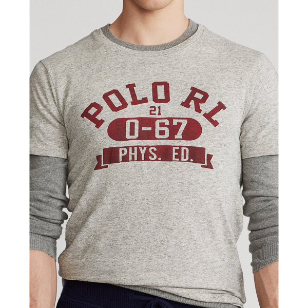 Loft Heather Custom Slim Fit Jersey Graphic T-Shirt Polo Ralph Lauren 6