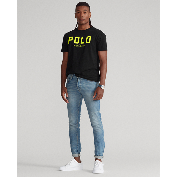 Polo Black/Bright Pear Custom Slim Fit Logo Jersey T-Shirt Polo Ralph Lauren 3