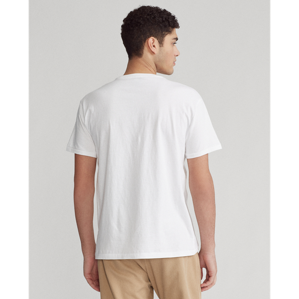 White/Turquoise Nova Custom Slim Fit Logo Jersey T-Shirt Polo Ralph Lauren 4