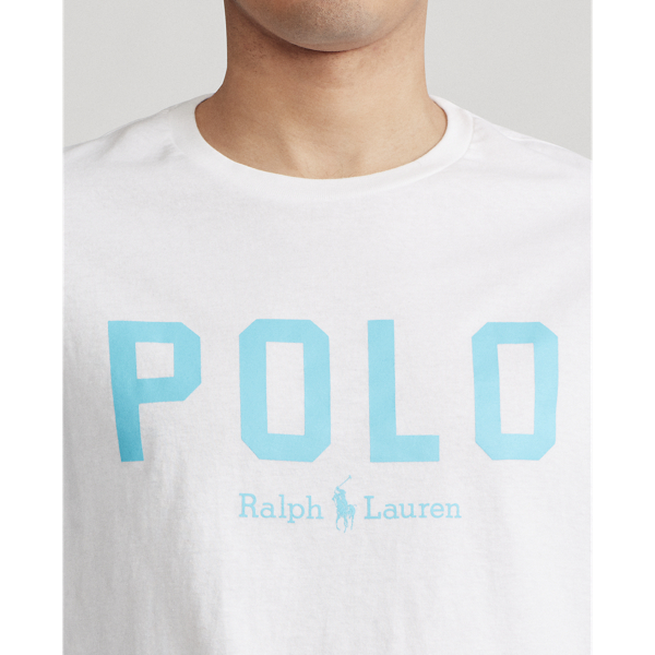 White/Turquoise Nova Custom Slim Fit Logo Jersey T-Shirt Polo Ralph Lauren 5