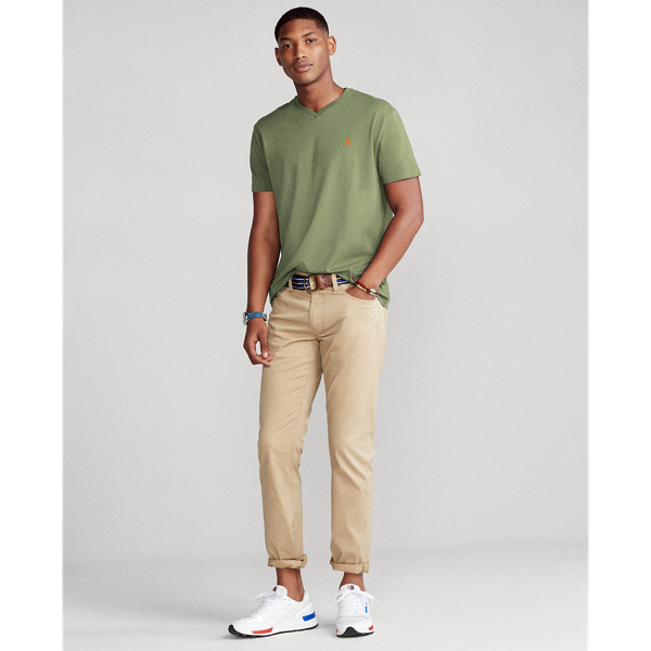 Supply Olive Classic Fit Jersey V-Neck T-Shirt Polo Ralph Lauren 4