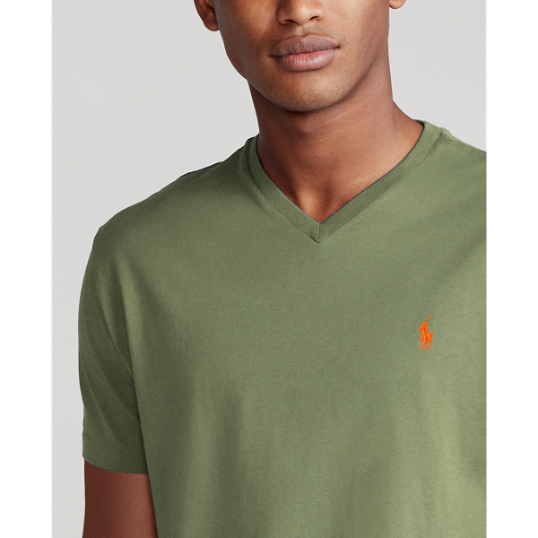 Supply Olive Classic Fit Jersey V-Neck T-Shirt Polo Ralph Lauren 6