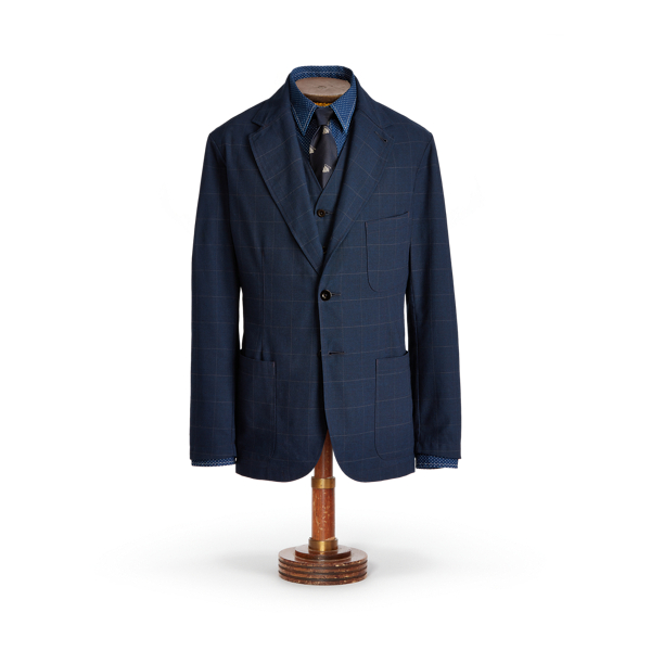 Indigo Windowpane Sport Coat RRL 1