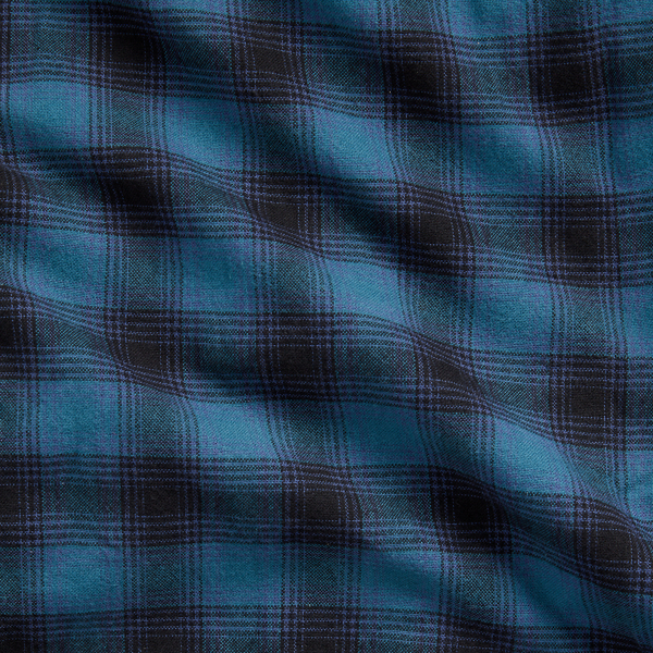 RL 374 Indigo Black Indigo Plaid Brushed Workshirt RRL 3
