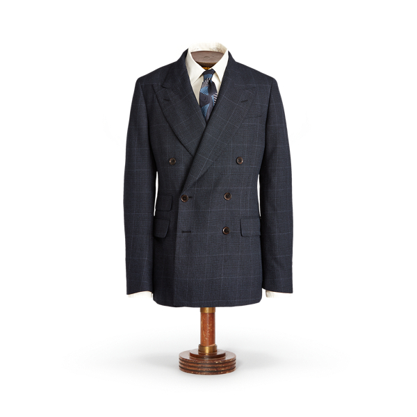 Checked Wool Suit Jacket