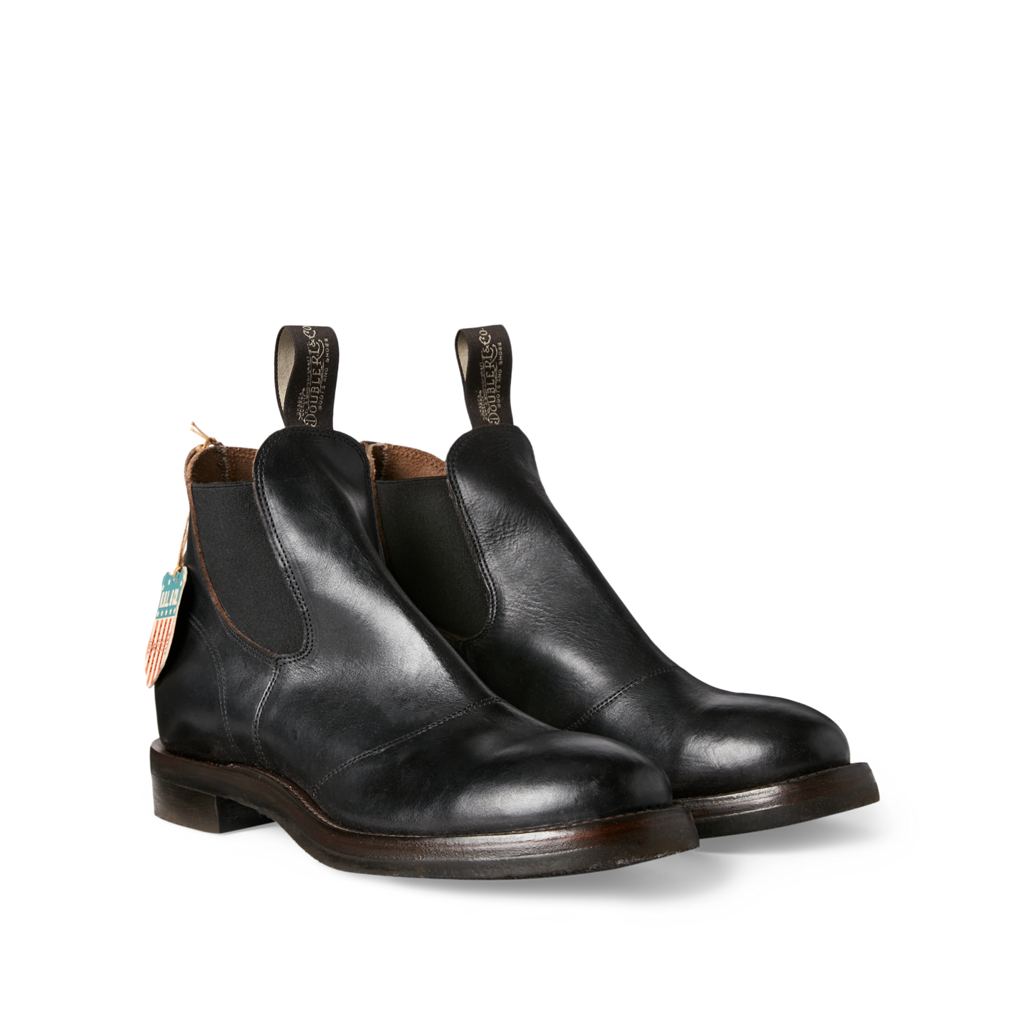 Мужские ботинки Ralph Lauren Hand-Burnished Leather Chelsea, цвет: Чёрный — фото 1