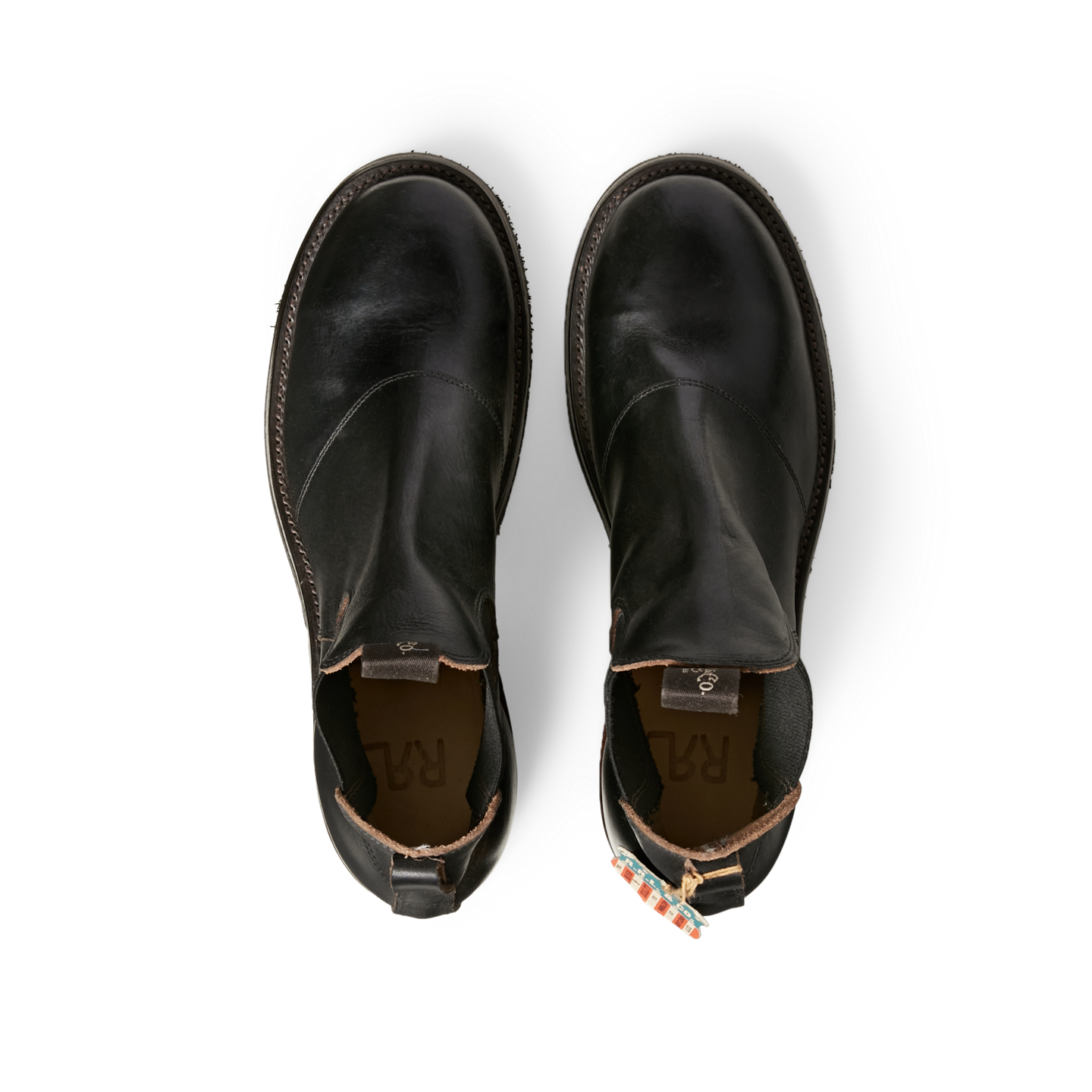 Мужские ботинки Ralph Lauren Hand-Burnished Leather Chelsea, цвет: Чёрный — фото 2