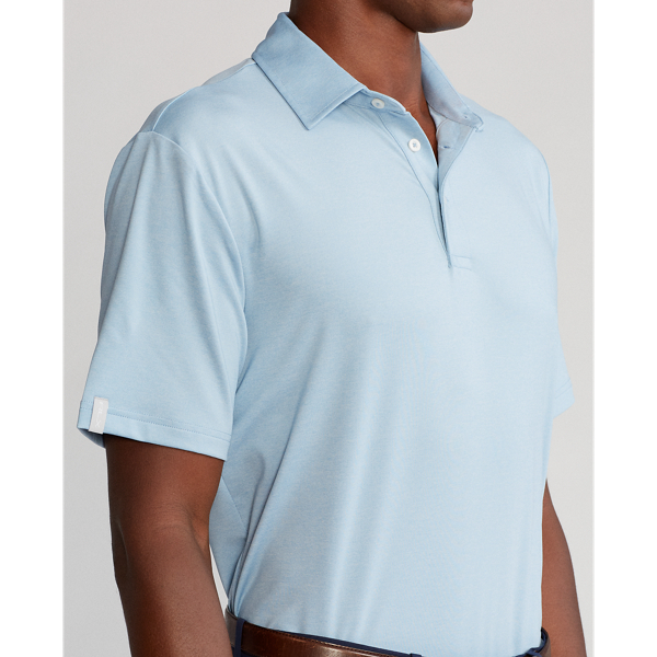 Chambray Heather Classic Fit Performance Polo Shirt RLX 5