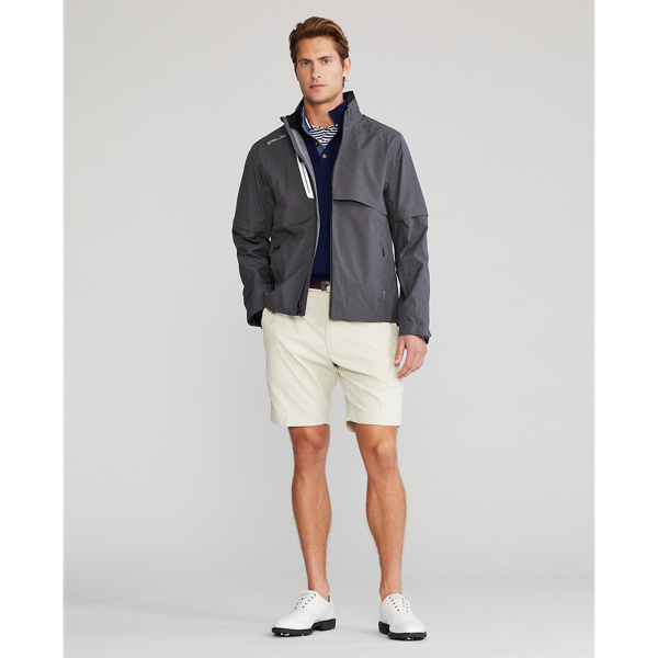 Medium Flannel Heather Convertible-Sleeve Jacket RLX 4