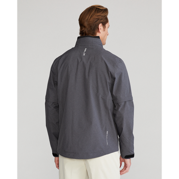 Medium Flannel Heather Convertible-Sleeve Jacket RLX 5