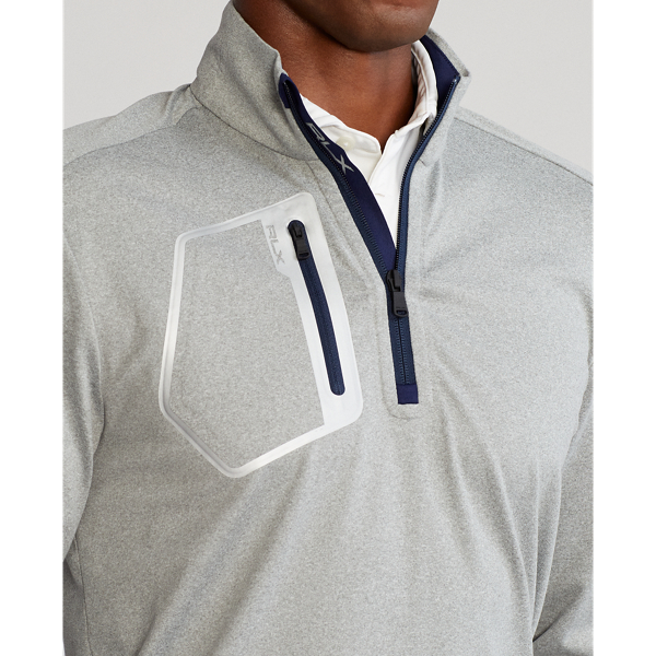 Performance-Pullover mit Rei&szlig;verschluss RLX Golf in Light Grey Heather 5