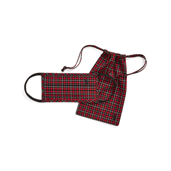 Red/Black Polo Cotton Cloth Mask Polo Ralph Lauren 2