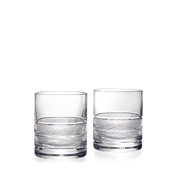 Ralph lauren herringbone double old fashioned glasses best sale