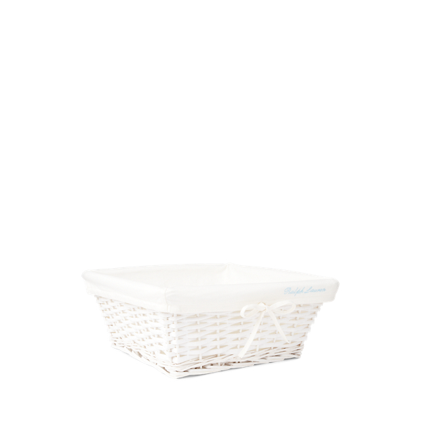 White Baby Large Wicker Basket Baby 1