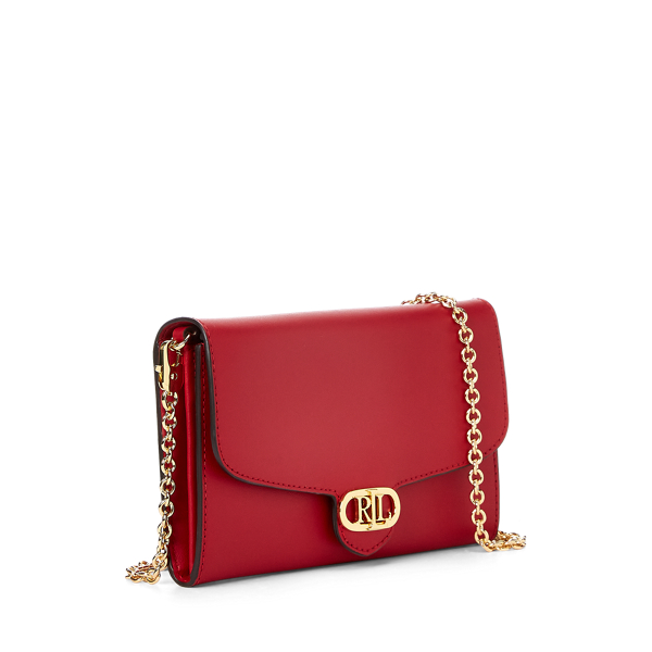 RL 2000 Red Leather Medium Adair Crossbody Lauren 3