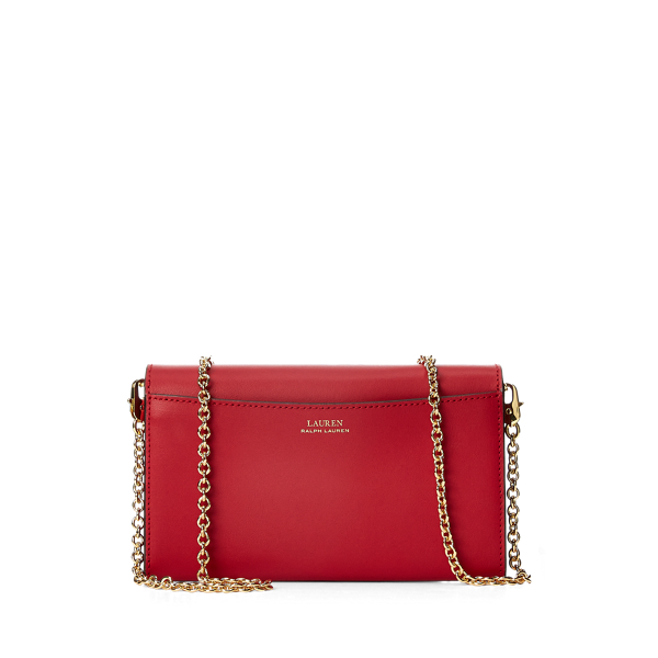 RL 2000 Red Leather Medium Adair Crossbody Lauren 4