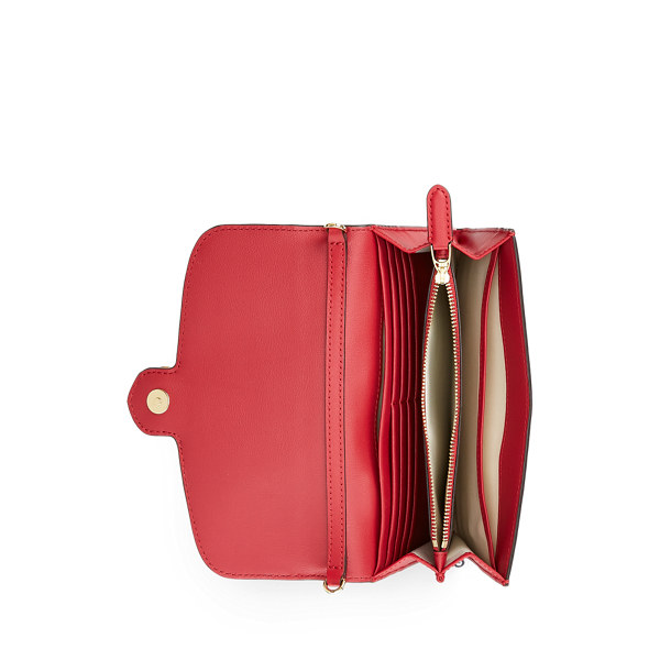 RL 2000 Red Leather Medium Adair Crossbody Lauren 5