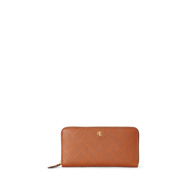 Perforated Leather Continental Wallet