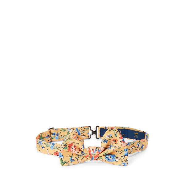 Pre-Tied Floral Silk Bow Tie