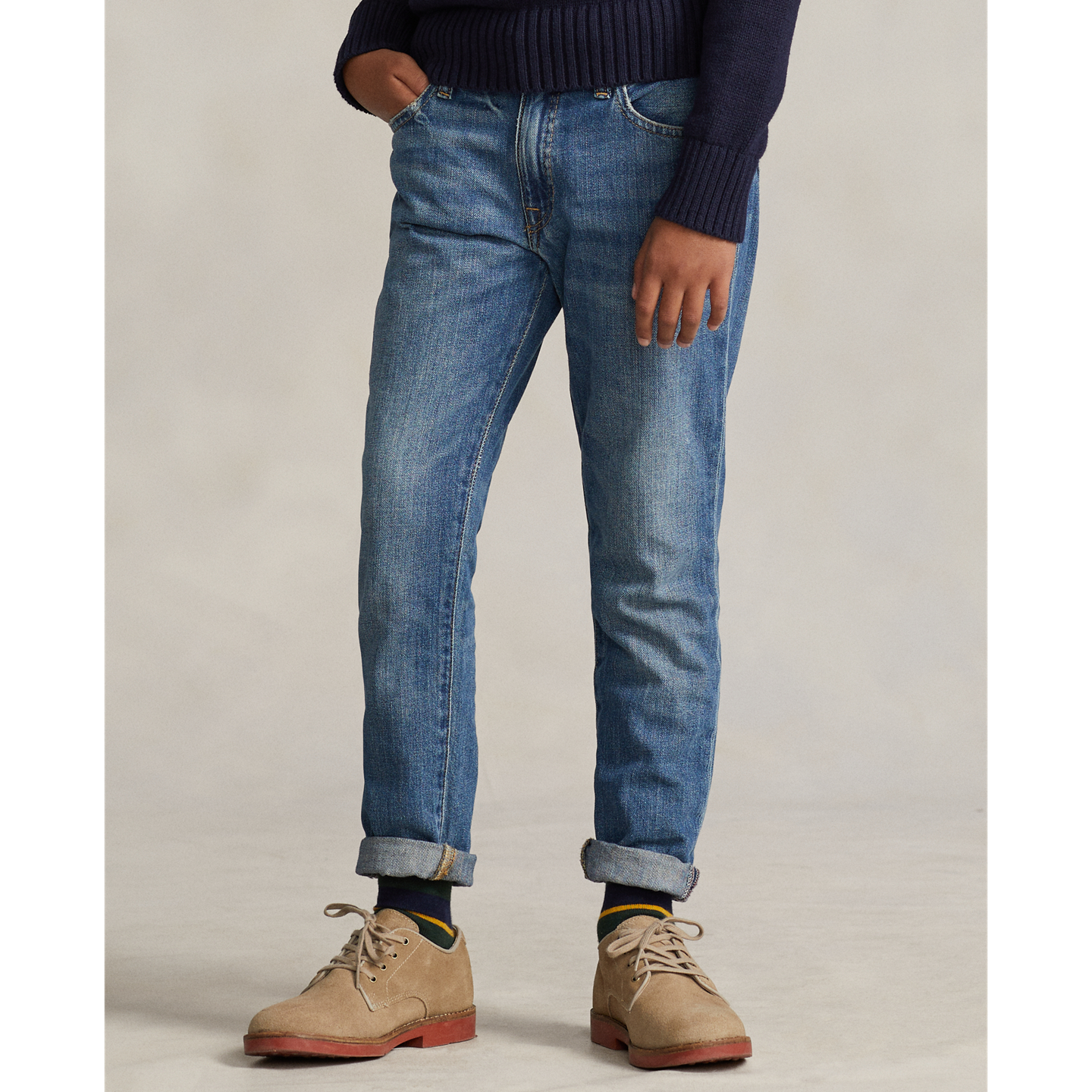 Детские джинсы Ralph Lauren Astor Slim Boyfriend, цвет: Варёный — фото 3