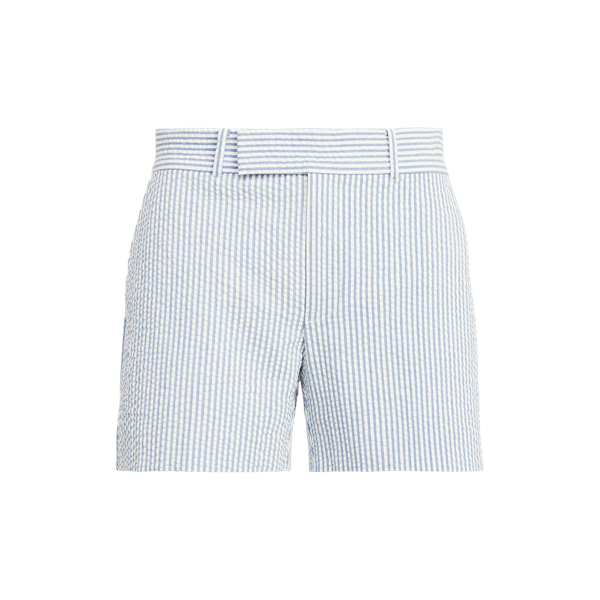 Sapphire Star/White Stretch Seersucker Short Lauren 2