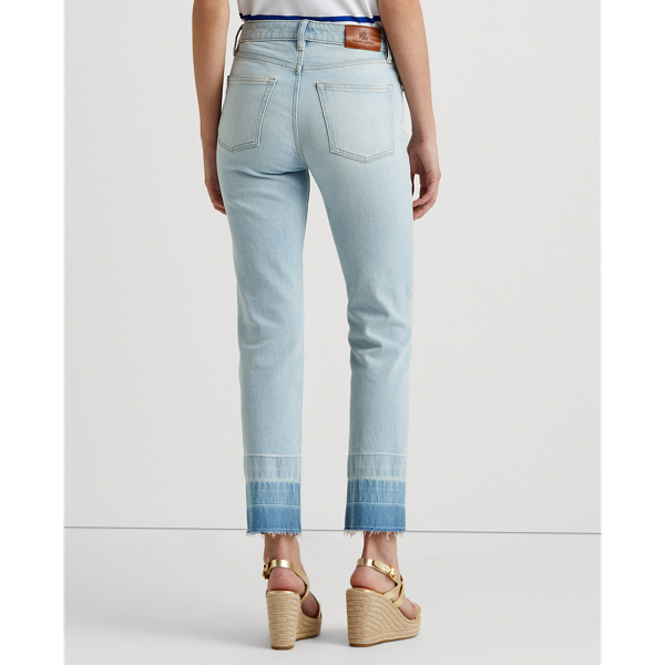 Paradise Blue Wash High-Rise Straight Ankle Jean Lauren Petite 6