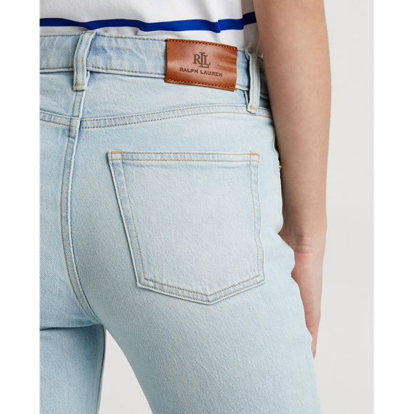 Paradise Blue Wash High-Rise Straight Ankle Jean Lauren Petite 7