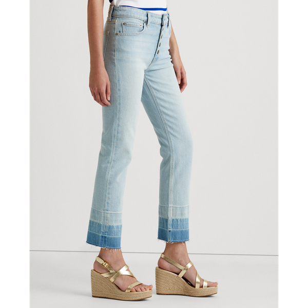 Paradise Blue Wash High-Rise Straight Ankle Jean Lauren Petite 8