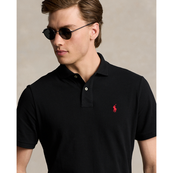 L'iconica polo in piqu&eacute; Big & Tall in Nero 6