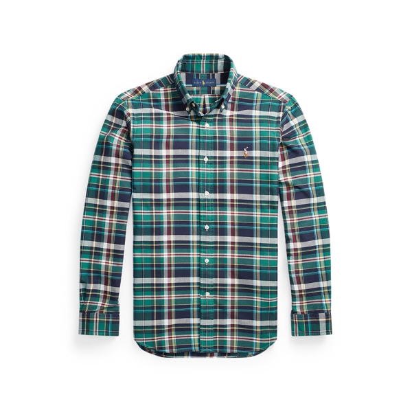 Classic Fit Plaid Oxford Shirt