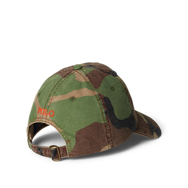 Surplus Camo W/ Orange Pp Camo Canvas Ball Cap Polo Ralph Lauren 2