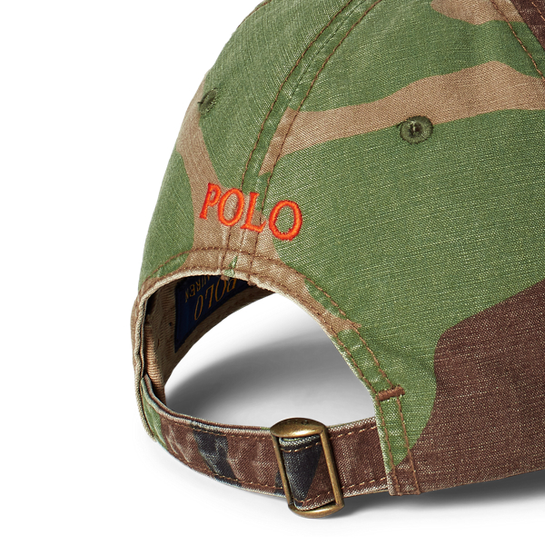 Surplus Camo W/ Orange Pp Camo Canvas Ball Cap Polo Ralph Lauren 3
