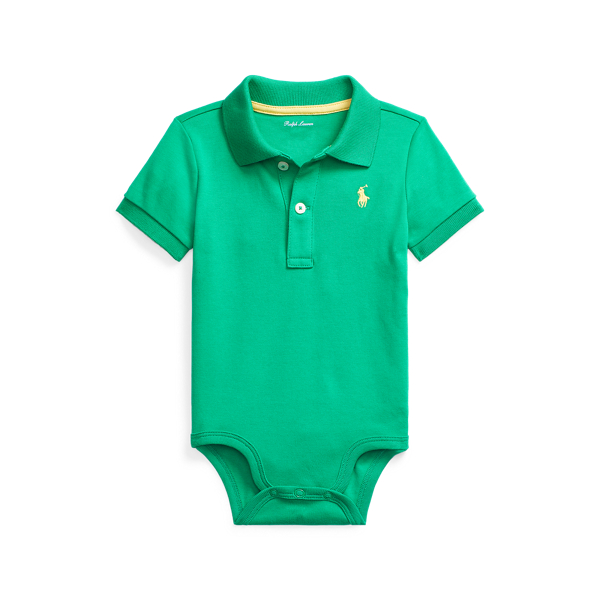 Cotton Interlock Polo Bodysuit