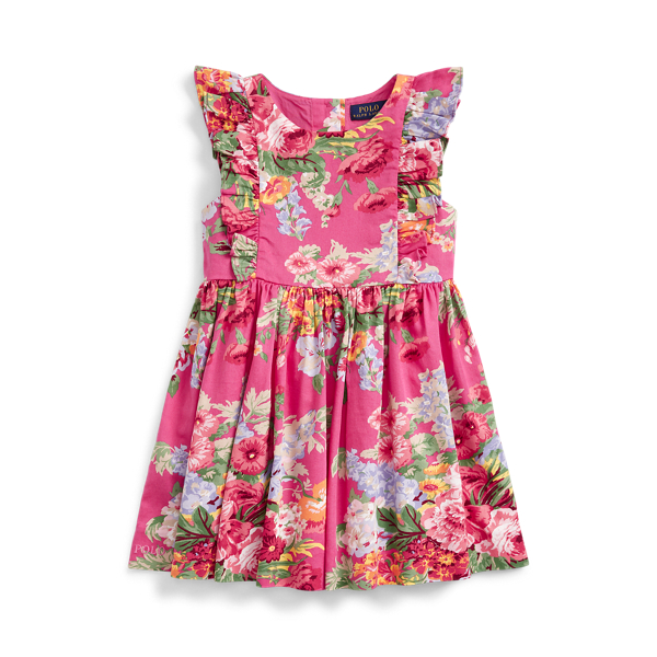 Floral Ruffled Cotton Dress