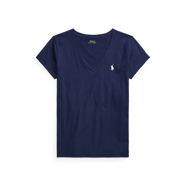 Cotton Jersey V-Neck T-Shirt
