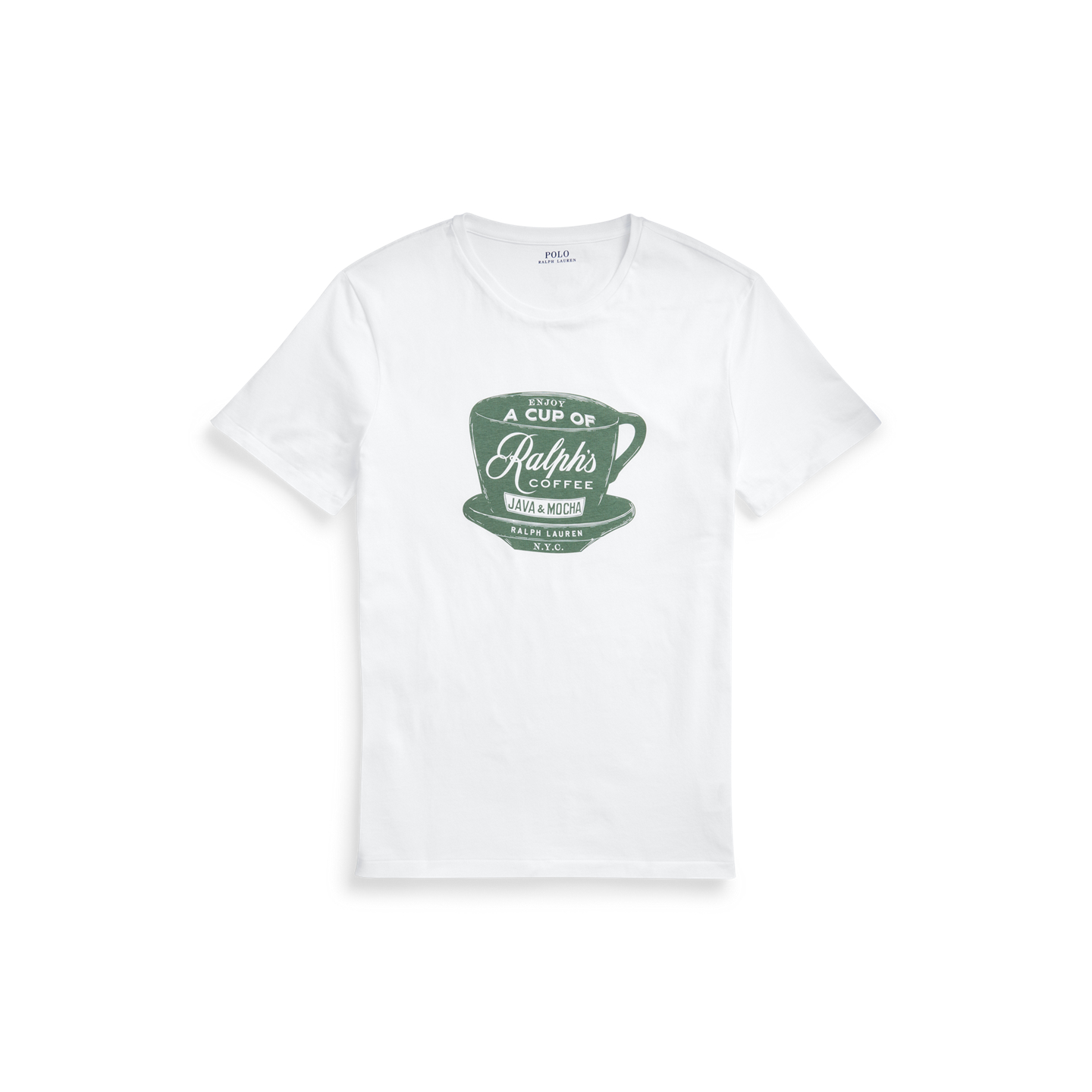 Мужская футболка Ralph Lauren Custom Slim Fit Ralph’s Coffee, цвет: Белый — фото 6
