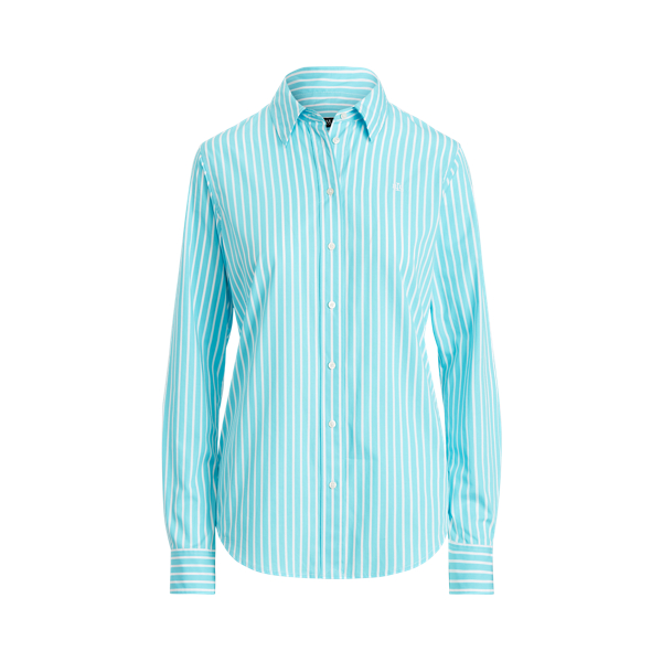 Striped Cotton Broadcloth Shirt Lauren 1