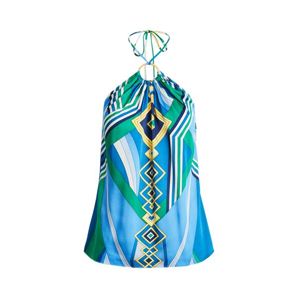 Top halter senza maniche con stampa Lauren in 1