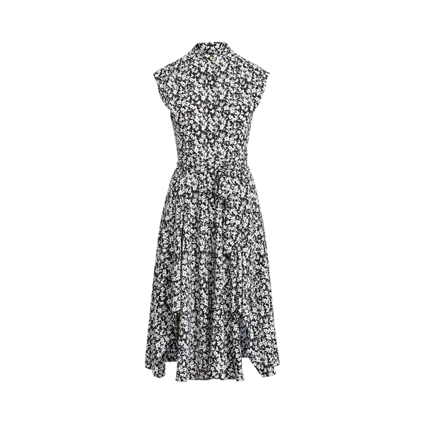 Floral Crepe Sleeveless Dress Lauren 1