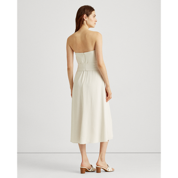 Lauren White Georgette Strapless Dress Lauren 5