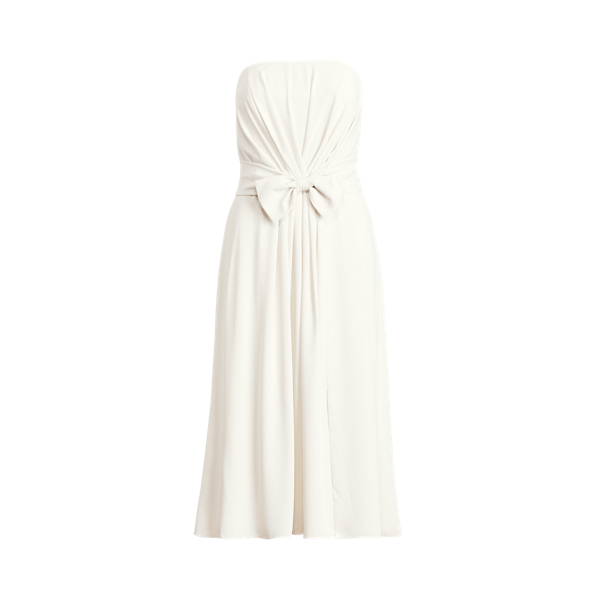 Lauren White Georgette Strapless Dress Lauren 2